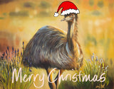 Aussie emu - Christmas card