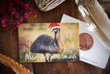 Aussie emu - Christmas card