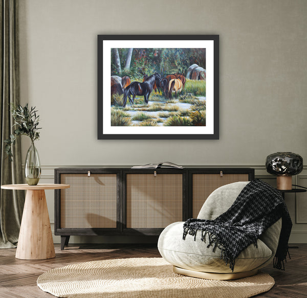 Snowy Mountain Brumbies — Original Oil Painting&nbsp;