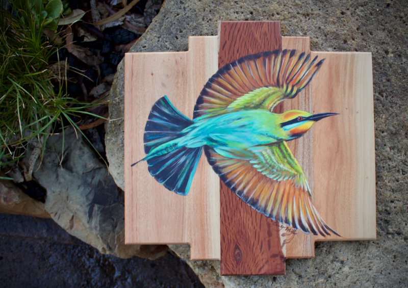 Rainbow bee eater flying 50 x 50